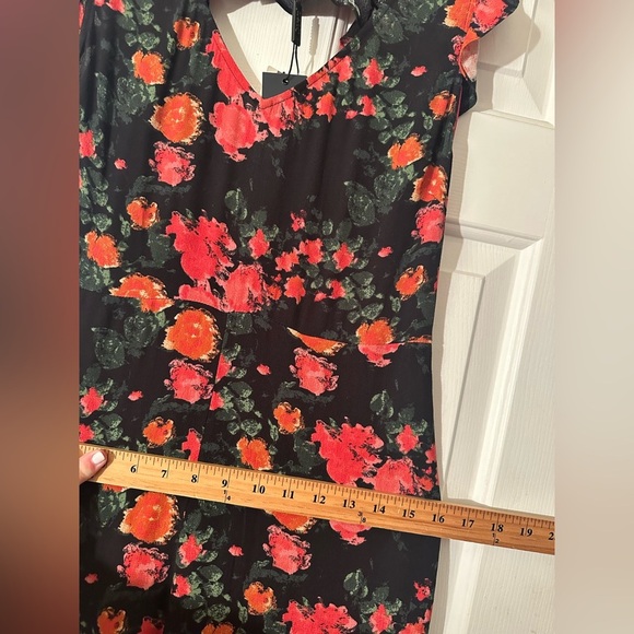 PLENTY by Tracy Reese x Anthropologie SM Laurette Black Red Floral Jumpsuit NWT - Picture 14 of 16